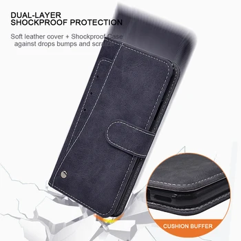 Luksus Wallet taske Til Samsung Galaxy J2 Core J3 J4 J4+ J6 J6+ Plus J7 J8 2018 Tilfælde Vintage Flip Læder TPU Silikone Cover
