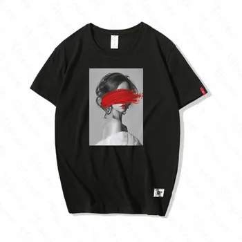 Mode Nordiske Vintage Kunst T-shirt Kvinder Harajuku Kawaii Vintage Æstetiske Bomuld kortærmet Plus Size Tøj Streetwear