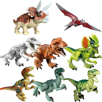 Byggesten Legetøj Jurassic Dinosaur World Series Park Triceratops Indominus Rex Små Klodser til Børn Børn Drenge Piger