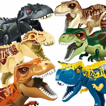 Byggesten Legetøj Jurassic Dinosaur World Series Park Triceratops Indominus Rex Små Klodser til Børn Børn Drenge Piger