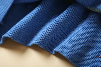 MIUXIMAO Høj Kvalitet Europa Mode 2019 Efteråret Nye Ankomst Afslappet O-Hals Fuld Ærme Pailletter Elegante Sweater Kvinder vestido