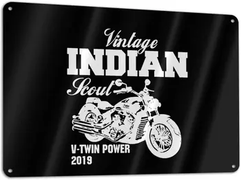 Indisk Vintage Motorcykel. Plakat Sjove Kunst Indretning Vintage Aluminium Retro Metal, Tin Tegn Maleri Dekorative Tegn 20x30cm