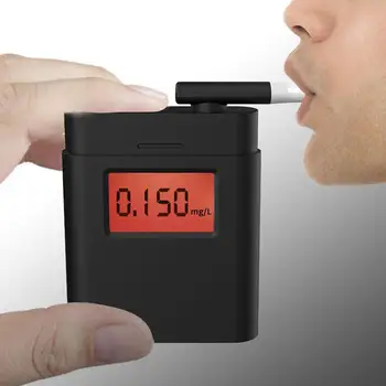 Ny Type Alkohol Tester Wi/ 5 Mundstykker Politi Digital Alkohol Tester Ånde Analyzer Alkoholmeter Test LCD-Detektor