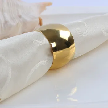 12pcs Hotel model værelses golden ring serviet spænde servietring Western restaurant metal serviet cirkel klud ring