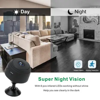 HDWiFi IP-Kamera Mini 1080P Wireless Home Security IR Night Vision P2P Motion Detect Mini Videokamera Loop Video Surveilla Bil Dvr