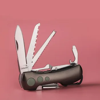 Karabinhage Schweiziske Folde Kniv I Rustfrit Stål Til Multi-Værktøj Army Knives Lomme Jagt Udendørs Taktiske Camping Overlevelse Knive