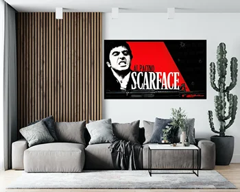 Godfather Scarface Sopranos Film, Plakater Og Prints Male Billeder På Væggen Vintage Dekorative Hjem Indretning Mærkat