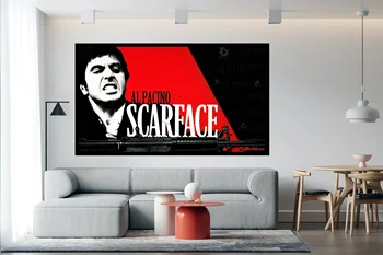 Godfather Scarface Sopranos Film, Plakater Og Prints Male Billeder På Væggen Vintage Dekorative Hjem Indretning Mærkat