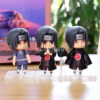 3pcs/set Anime NARUTO Sasuke Uchiha Figur Uzumaki Naruto Kakashi Hatake Haruno Sakura Sasuke og Itachi PVC-Action Figur Legetøj 10cm