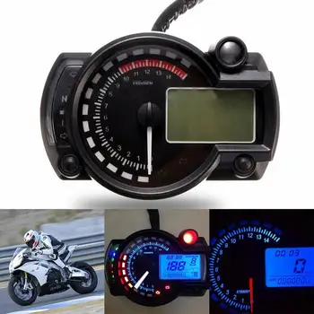 New12V Motorcykel Digitale Speedometer Multifunktion LCD-Måleren Universal Motorcykel Ændret 7 Farve-Display Omdrejningstæller Kilometertæller