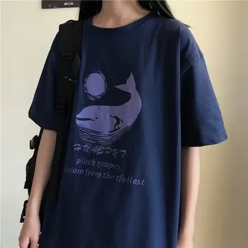 T-shirts Kvinder kortærmet Trykt Unisex Japansk Retro Harajuku Dame Bf Par 2020 Nye Mode Stil Femme t-Shirts Tøj