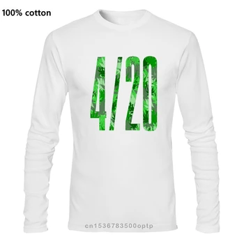 420 Shirt Til Cannabises Dag T-Shirt Nye Stil Trænings-Og Design Fritid Besætning Hals Brev Sommer Stil Bomuld Skjorte
