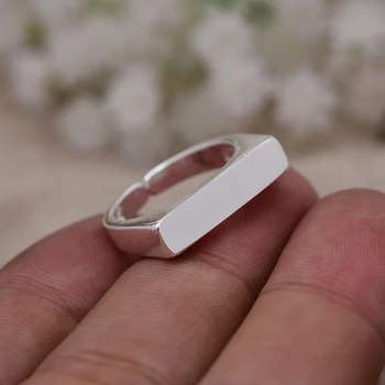 Nye Ankomst 925 Sterling Sølv Trendy Enkle Design Lady Finger Ring Smykker Til Kvinder Fremme Gave Aldrig Falme