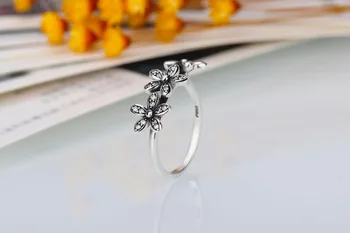 Mode smykker Fast Bane Indstilling 3 cherry Kompatibel Med pan Plante Trendy Salg Autentisk 925 Retro Finger Ring