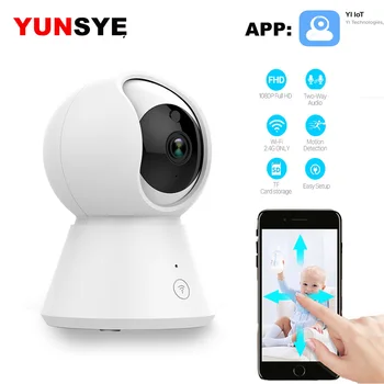 YUNSYE 1080P IP-Kamera Smart Home Overvågning WiFi Kamera Trådløst CCTV Automatisk Tracking Kamera Baby Monitor Pet Kamera YI IOT
