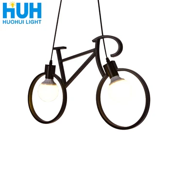 Vintage Lysekrone Strygejern Cykel personlighed Kreative Pendel E27 110V - 240V LED Edison Lamp Holder Hus/spisesal Lys