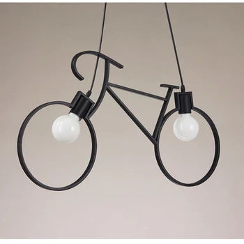 Vintage Lysekrone Strygejern Cykel personlighed Kreative Pendel E27 110V - 240V LED Edison Lamp Holder Hus/spisesal Lys