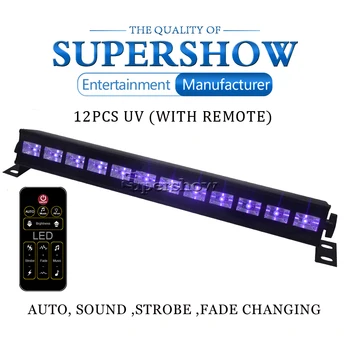God Kvalitet, Professionel UV-Lys, LED Sort Lys Bar med 12*3W Disco Violet lys til Natklub Party Show