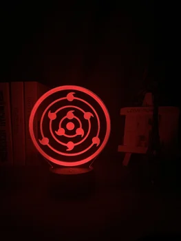 16 Farve Skiftende Børn Nat Lys Japansk Anime Naruto Rinnegan Lignedede, Cool Touch Sensor Lys Soveværelse Bordlampe Gave