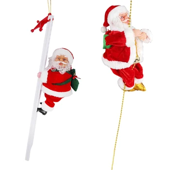 Jul Elektriske Santa Claus Musik Klatring Stigen Dukke Kids Xmas Gave Klatring Santa Hjem til Fødselsdag, Bryllup Part Favoriserer
