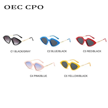OEC CPO Mode-Cat Eye Solbriller Kvinder Vintage Lille Trekant Solbriller Til Mænd, Damer Nuancer Sol Briller UV400 Briller