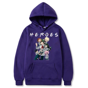 2021 Foråret Hot Anime Min Helt Den Akademiske Verden Grafisk Hætteklædte Fashion Hættetrøjer Mænd Harajuku Streetwear Afslappede Sweatshirts