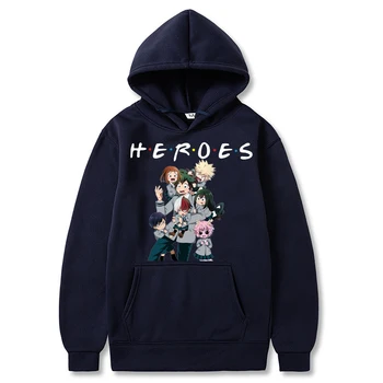 2021 Foråret Hot Anime Min Helt Den Akademiske Verden Grafisk Hætteklædte Fashion Hættetrøjer Mænd Harajuku Streetwear Afslappede Sweatshirts