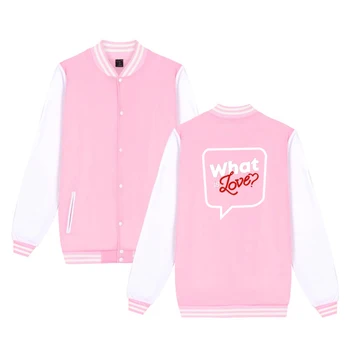 Kpop to GANGE Baseball Jakke, Kvinder, Pink Tøj Teens Streetwear Sweatshirt Harajuku Vinter Frakke med Lange Ærmer Træningsdragt Tøj