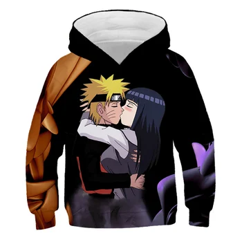 3D Printet Baby Boy Tøj Anime Naruto Hættetrøjer Børn Unisex Drenge Tøj Streetwear Casual Sjove Sweatshirt Pels tøj