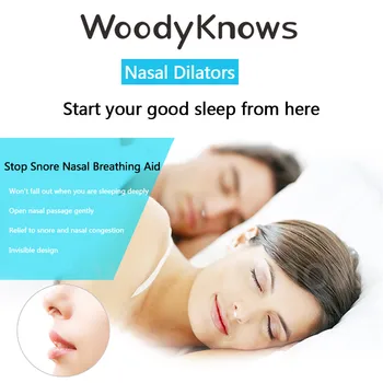 WoodyKnows 3stk Aniti-snorken Nasal Dilators Vejrtrækning, Støtte, Stoppe med at Snorke Nasal Overbelastning Relief Bedre Vejrtrækning & Sove Værktøjer