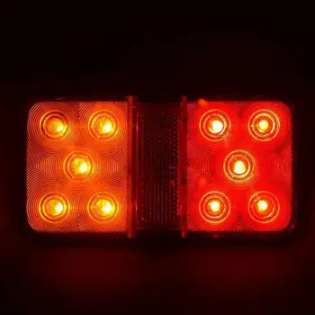 2pc 12V 10 LED Lastbil Bil, Trailer Bageste Baglygte Stop Vandtæt, Holdbar Indikator Lampe Baglygte blinklys Lampe E4 E-mærket