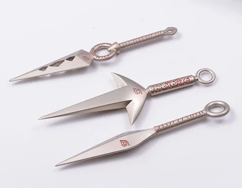 Syv Våben Anime Naruto Cosplay Model Metal Sværd, Kniv 7PCS/Sølv Sæt shuriken overraskende kniv, kaste knive
