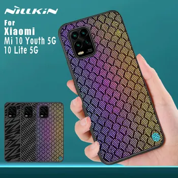 For Xiaomi Mi 10 Unge 5G Mi 10 Lite 5G tilfælde NILLKIN Glimt Tilfælde, PC Hard Back Reflekterende Glød dække coque capas