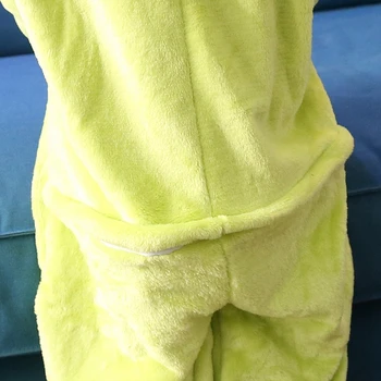 Cosplay Kigurumi Voksen Pyjamas Frog Onesies Vinter Hætteklædte Buksedragt Halloween Kostumer Til Kvinder, Mænd Nattøj