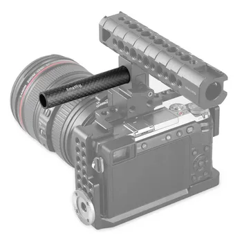 SmallRig 15mm kulfiber Stang 4 tommer Lang tid for 15mm Stang letvægts Støtte System DSLR-Kamera Rig - 1871 (Pakke med 2)