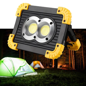 LED Flood Light USB-Genopladelige COB Bærbare Lanterne 18650 Batteri Drevet Led Spotlight Udendørs Camping Telt Lettere Power Bank