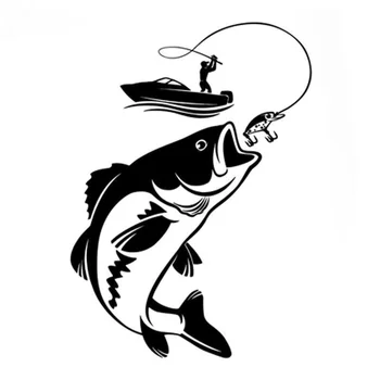 12CMX17CM Interessant Fiskeri Fisker Hobby Fisk, Båd, Bil Klistermærker Vinyl Decal