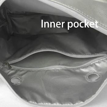 Nye Litchi Mønster Imiteret Læder håndtag Indsætte indvendig lomme Foring Trim for Obag Classic Mini O-Bag Kvinders Taske Taske