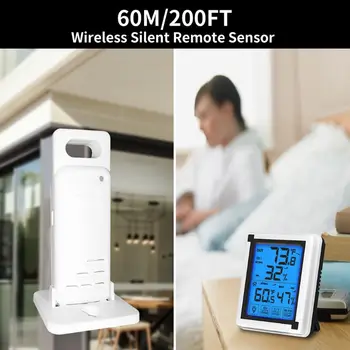 Trådløs Udendørs vejrstation ℉/℃ Termometer Hygrometer w/ 3 Prognose Sensor B85C
