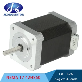 NEMA 17 stepmotor 42 Motor 1.8 gr 4leads 1.2 En 6kg.cm 60mm Motor Længde 5mm Aksel Dia Hybrid Step Motor for cnc laser printer