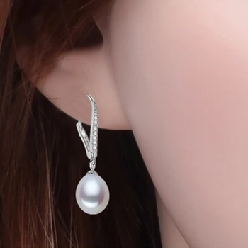 YIKALAISI 2017 mode naturlige ferskvands-8-9mm perle smykker lange øreringe af 925 sterling sølv smykker til kvinder gaver