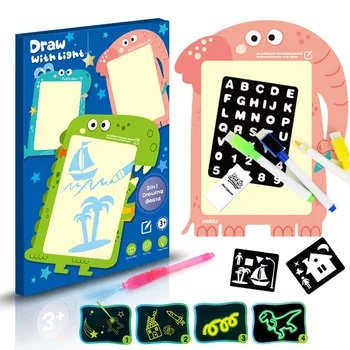 A3 LED Lysende tegnebrættet Graffiti Børn Doodle Tegning Tablet Magic Tegne med Lys Sjovt og Lærerigt Legetøj Kids Gave