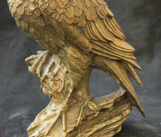 Kobber Håndværk Messing dekoration Fine Messing Kinesiske Kultur Messing bronze statue Fugl goshawk uglen ørnen Skulptur Ornament