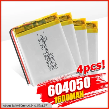 Genopladelige 1600mAh Lipo Batteri 604050 Lithium Polymer Li-Po-li-ion-Batteri Lipo celler Til Legetøj, MP3-MP4, GPS-Højttaler