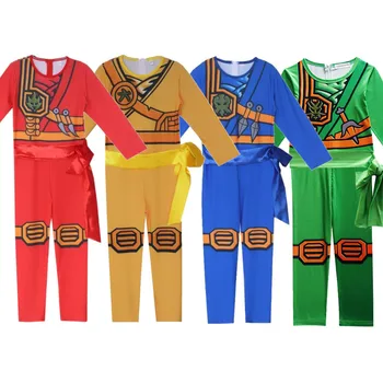 Lego Phantom Ninja Cosplay Kostume Dreng Dress Up Anime Hætteklædte Tøj Ninja Super Hero Halloween Kostume Til Børn