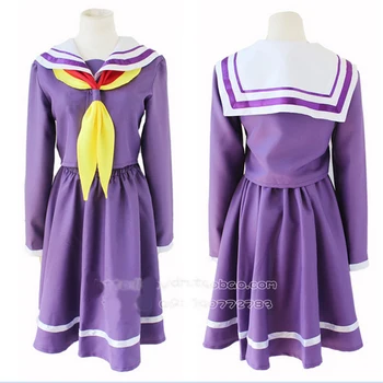 The Game Of Life Ingen Spil, Ingen Liv Cosplay Kostume Nye Nogemu Noraifu Shiro Kawaii Piger Sailor School Uniform Kjole, Der Passer