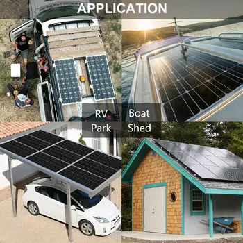 ØKO-VÆRDIG 150W Watt solpanel Høj Effektivitet Monokrystallinske Modul 12V Batteri for RV Trailer, Bil, Båd Båd