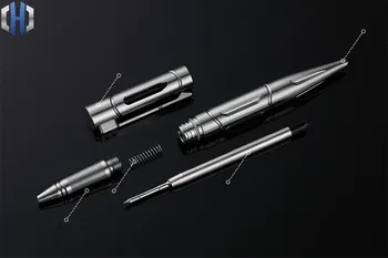 EDC-Titanium Legering Taktiske Pen Wolfram Stål Hoved selvforsvar Pen Pen Forsvar