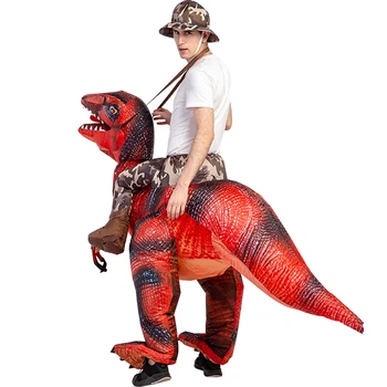 Velociraptor T-REX Mascot Oppustelige Kostume Til Voksne Anime Cosplay Dinosaur Dyr Fødselsdagsgave Til Fest Cosplay Disfraz