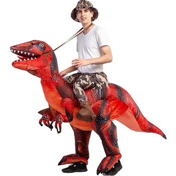Velociraptor T-REX Mascot Oppustelige Kostume Til Voksne Anime Cosplay Dinosaur Dyr Fødselsdagsgave Til Fest Cosplay Disfraz